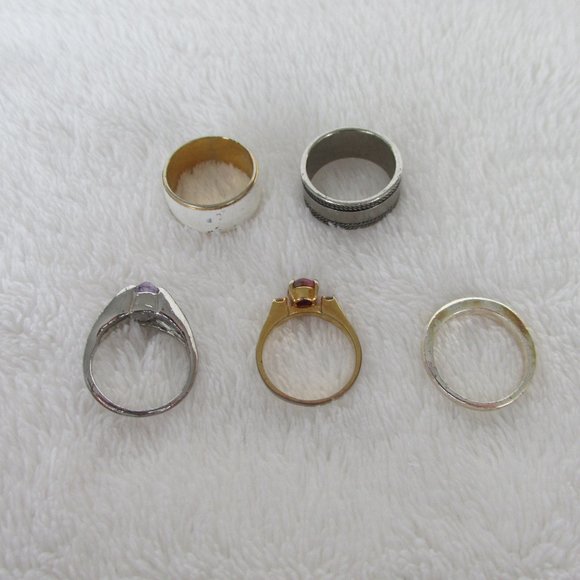 Collection Lot Bundle 11 Costume Jewelry Rings Sz 7-7.75 - Picture 4 of 9